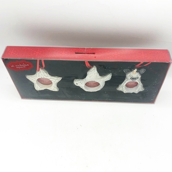 Set of 3 Carved Look Photo Holder Ornaments St Nicholas Square - Picture 6 of 9
